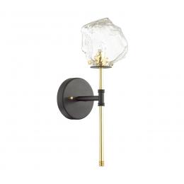 Odeon light 4789/1W LOFT ODL21 433 черный/золотой/прозрачный Бра G9 1*40W STONO 